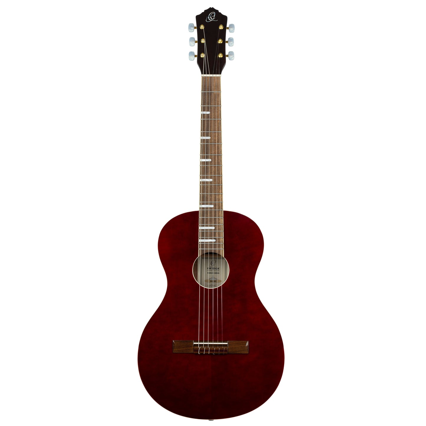 ORTEGA Ranger Series 4/4 Konzertgitarre 6-String - Dunkelrot + Gigbag