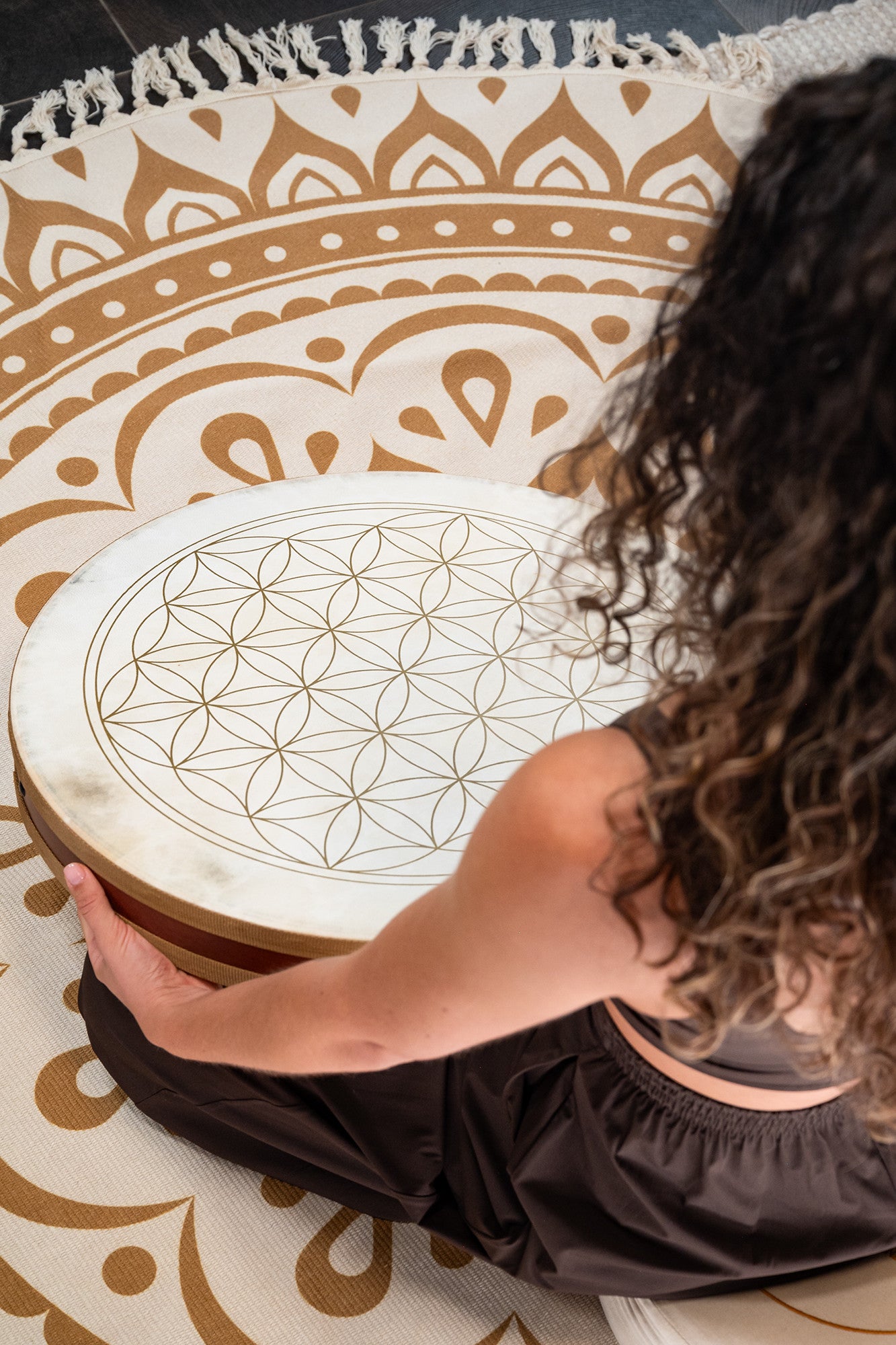 MEINL Sonic Energy 22" Flower of Life Wave Drum, goat heads