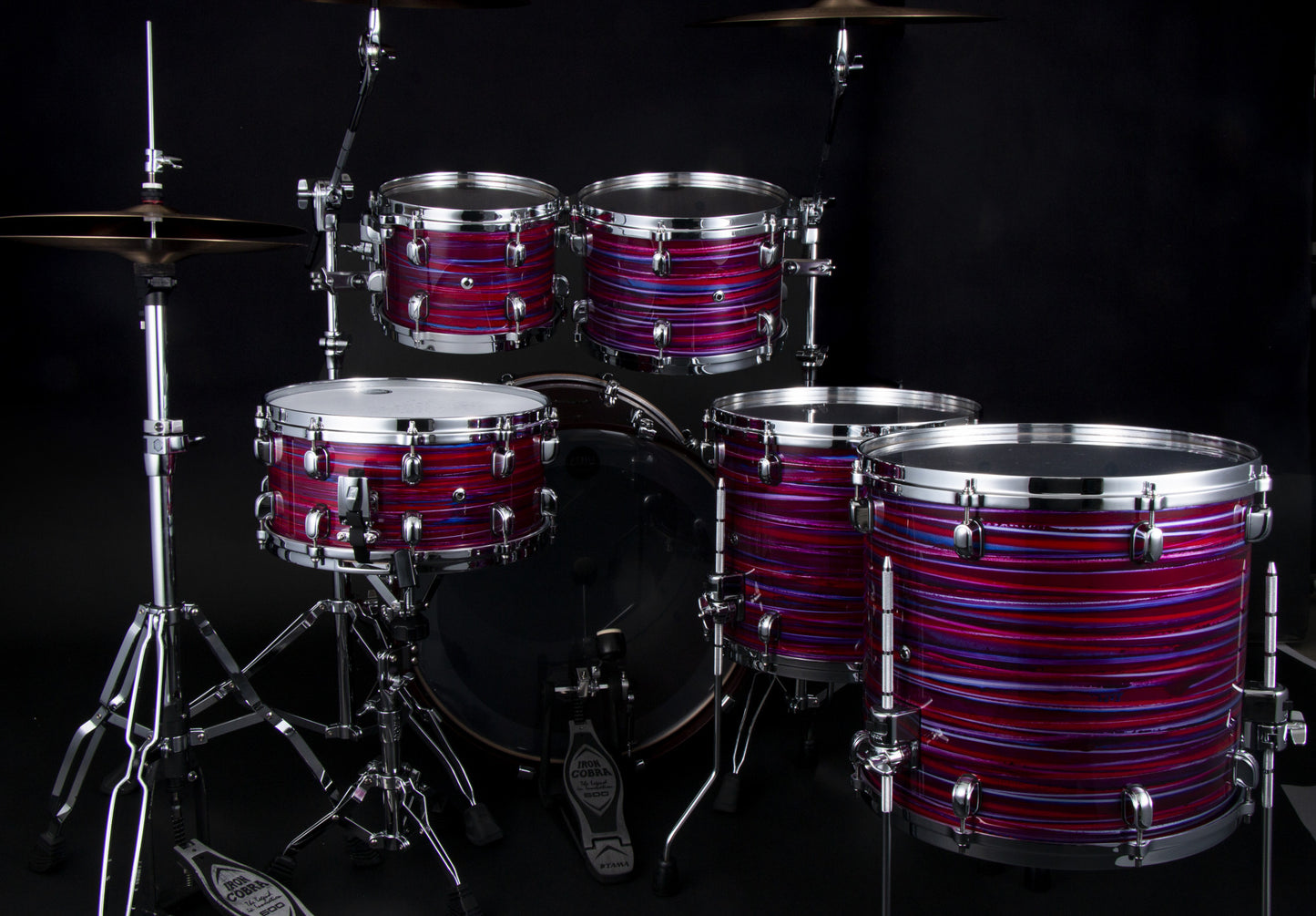 TAMA Starclassic Walnut/Birch Lacquer Shell Kit 5 pcs - Lacquer Phantasm Oyster/Chrome HW