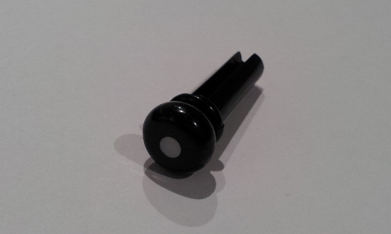 IBANEZ Bridge Pin Black w/ White Dot For Acoustic Bass