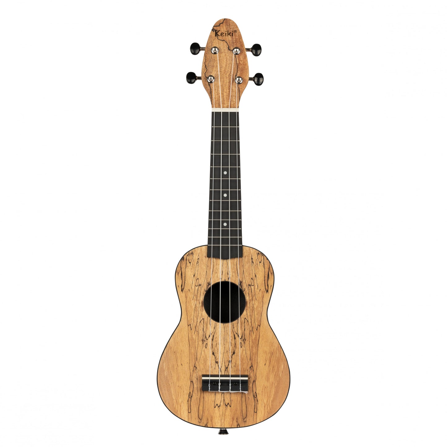 KEIKI K3 Series Ukulele Set "spalted maple" - inkl. Gymbag/H-Tuner/5 Picks/Gurt