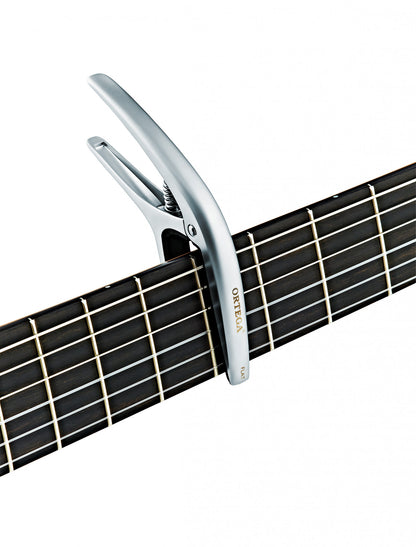 ORTEGA Curved/Flat Guitar Capo - Chrome
