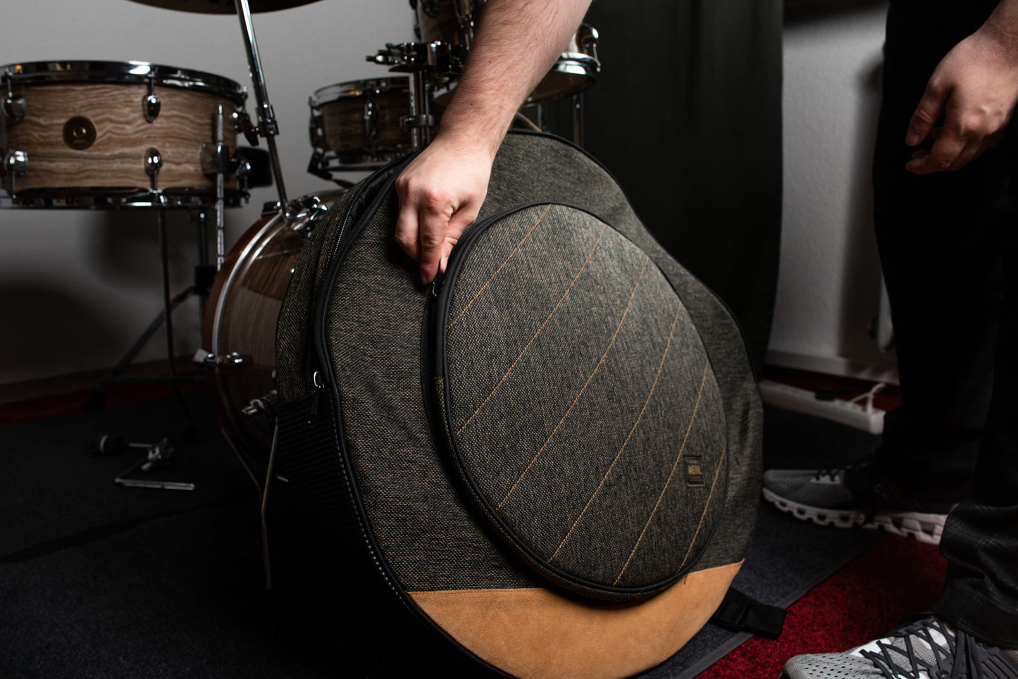 MEINL Cymbals Classic Woven Cymbal Bag - 22” Mocha Tweed