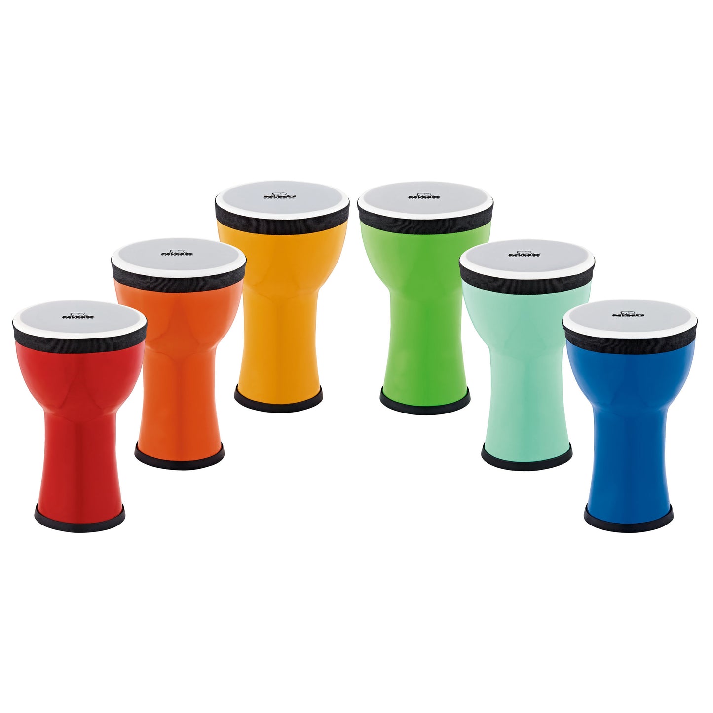 NINO Percussion Djembe Rhythmus Set fürs Klassenzimmer - 6 teilig