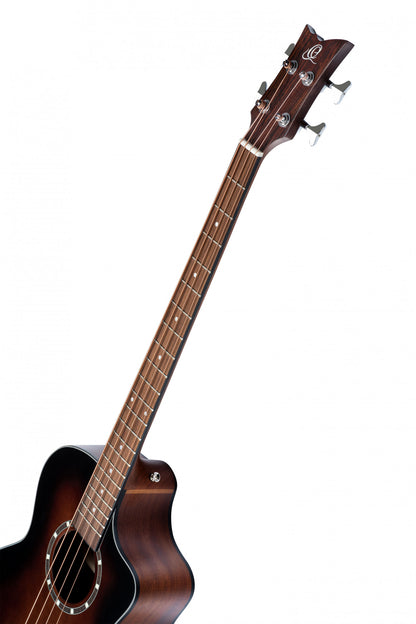 ORTEGA Deep Series 7 Medium Scale Acoustic Bass 4 String - Spruce / Mahogany Bourbon Fade