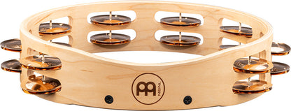 MEINL Percussion Artisan Edition Series Dual-Row Wood Tambourine - 10"