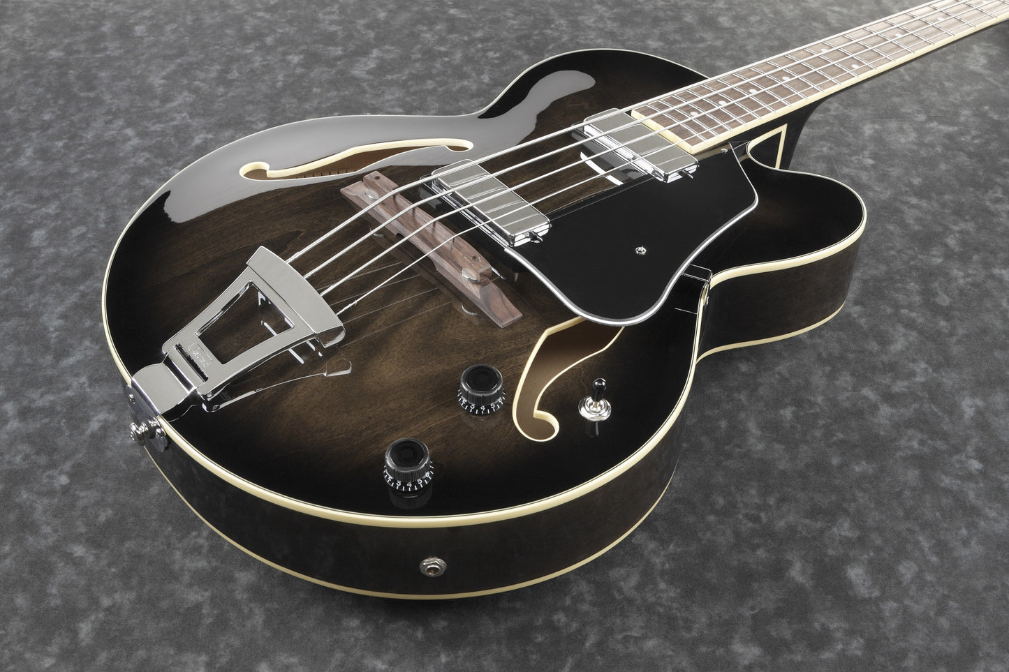 IBANEZ Artcore Hollow Body Bass 4-String - Transparent Black Sunburst