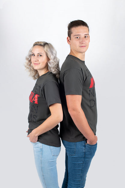 Tama t-shirt in dark grey with "Strongest Name" frontprint