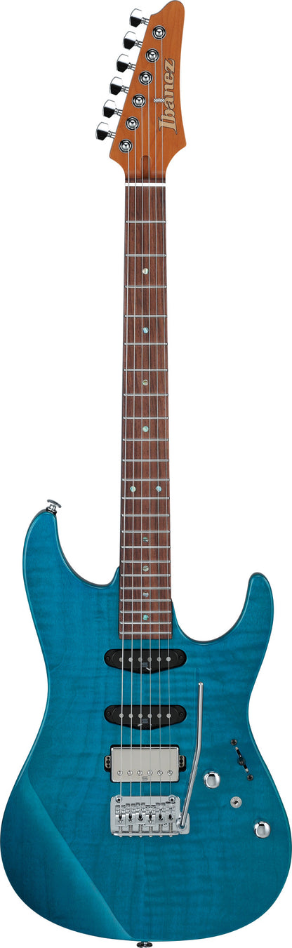 IBANEZ Martin Miller Signature E-Gitarre 6-String - Transparent Aqua Blue + Koffer