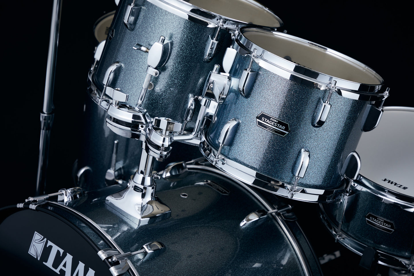 TAMA Stagestar Drum Set 5 teilig (22" BD) - Sea Blue Mist/Chrom HW + MEINL Cymbals BCS Cymbal Set