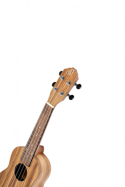 ORTEGA Timber Serie Sopran Preamp Ukulele 4 String - Zebrawood Natural + Bag