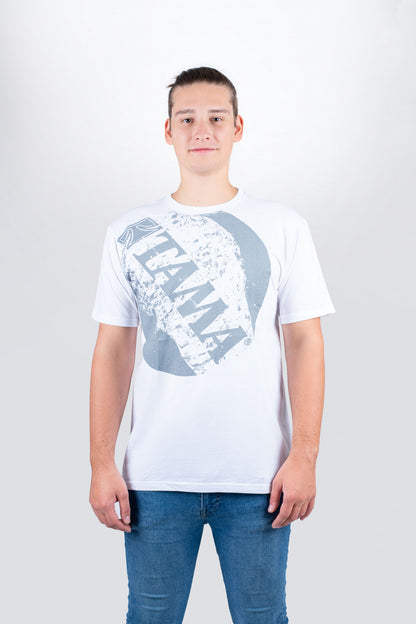 Tama t-shirt in white with Circle Tee print