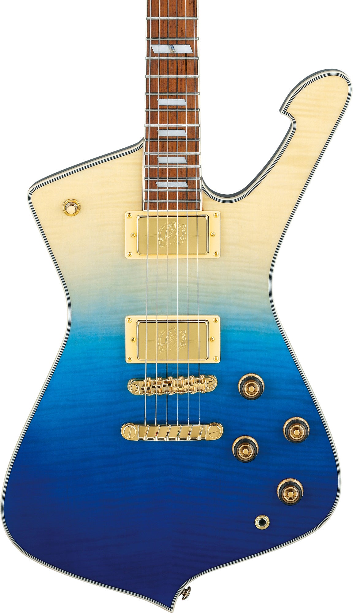 IBANEZ Iceman E-Gitarre 6-String - Transparent Blue Gradation + Gigbag