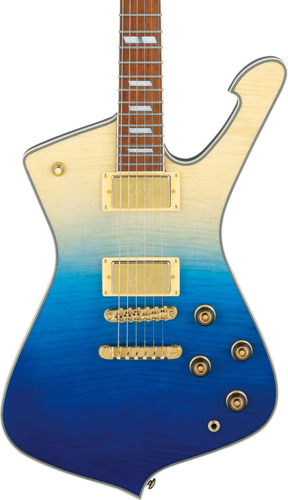 IBANEZ Iceman E-Gitarre 6-String - Transparent Blue Gradation + Gigbag