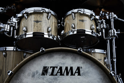 TAMA STAR Walnut Rack Tom 8" x 6" - Antique White Japanese Chestnut/Chrome HW