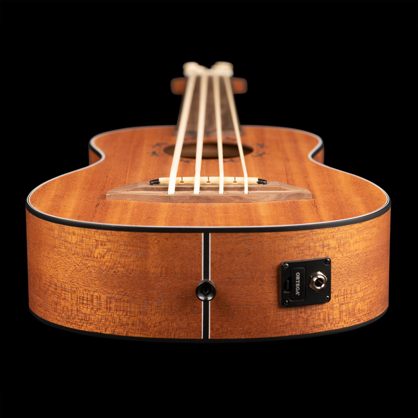 ORTEGA Lizard Serie Short Scale Fretless Uke Bass 4 String - Mahogany Natural + Bag