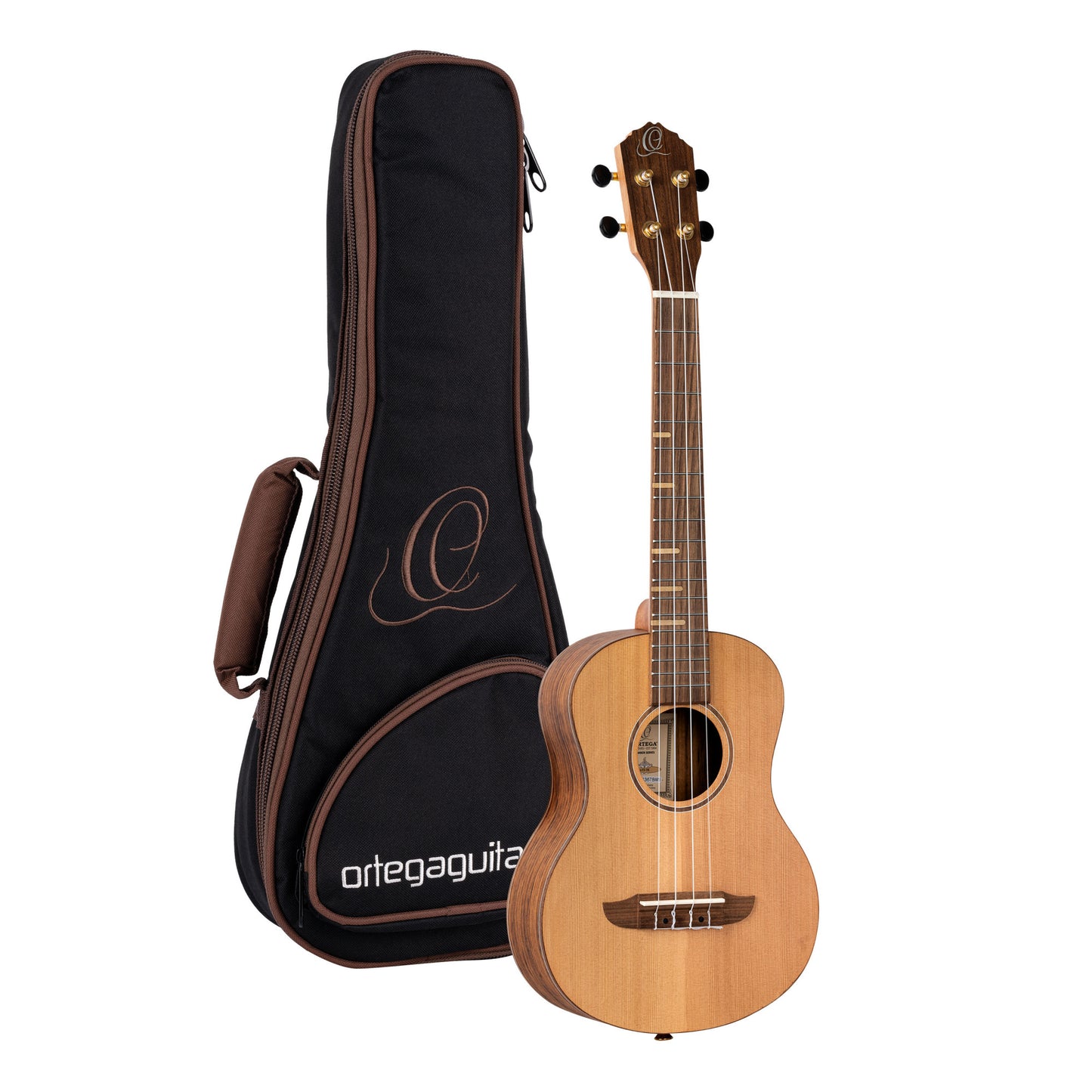 ORTEGA Timber Series Tenor Ukulele 4 String - Solid Cedar / Walnut Natural + Bag