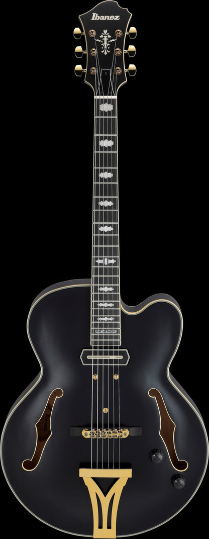 IBANEZ Pat Metheny Signature Hollow Body Guitar 6-String - Black Low Gloss + Case