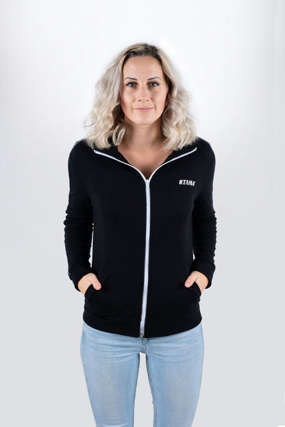 Tama black training jacket with logo on left chest