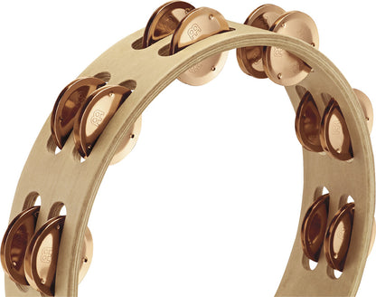 MEINL Percussion Artisan Edition Series Dual-Row Wood Tambourine - 10"