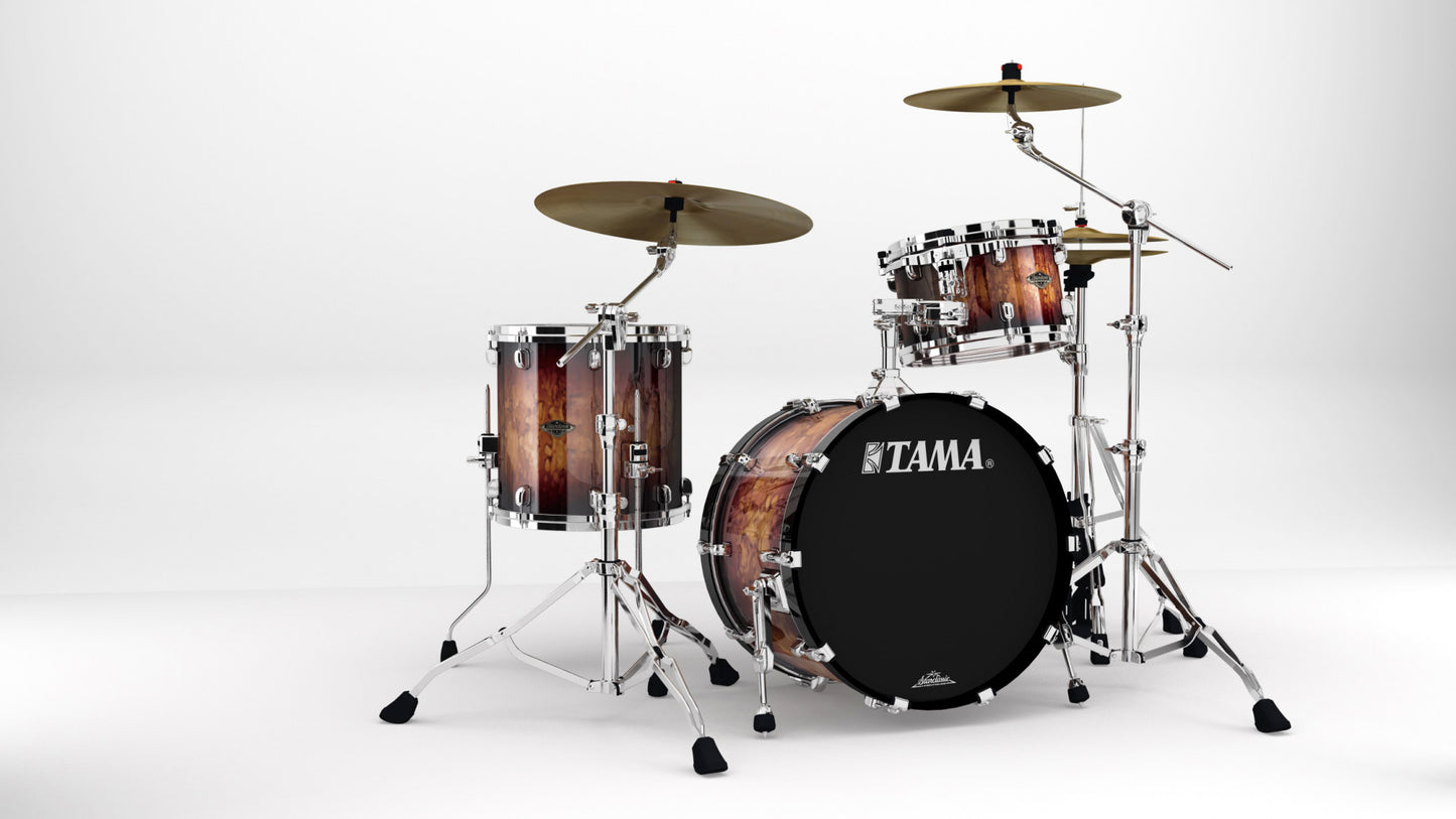 TAMA Starclassic Walnut/Birch Lacquer Shell Kit 3 teilig - Molten Brown Burst/Chrom HW