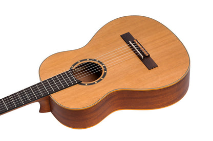 ORTEGA Family Series 3/4 Konzertgitarre 6 String Lefty - Zeder / Mahagoni Natur + Bag