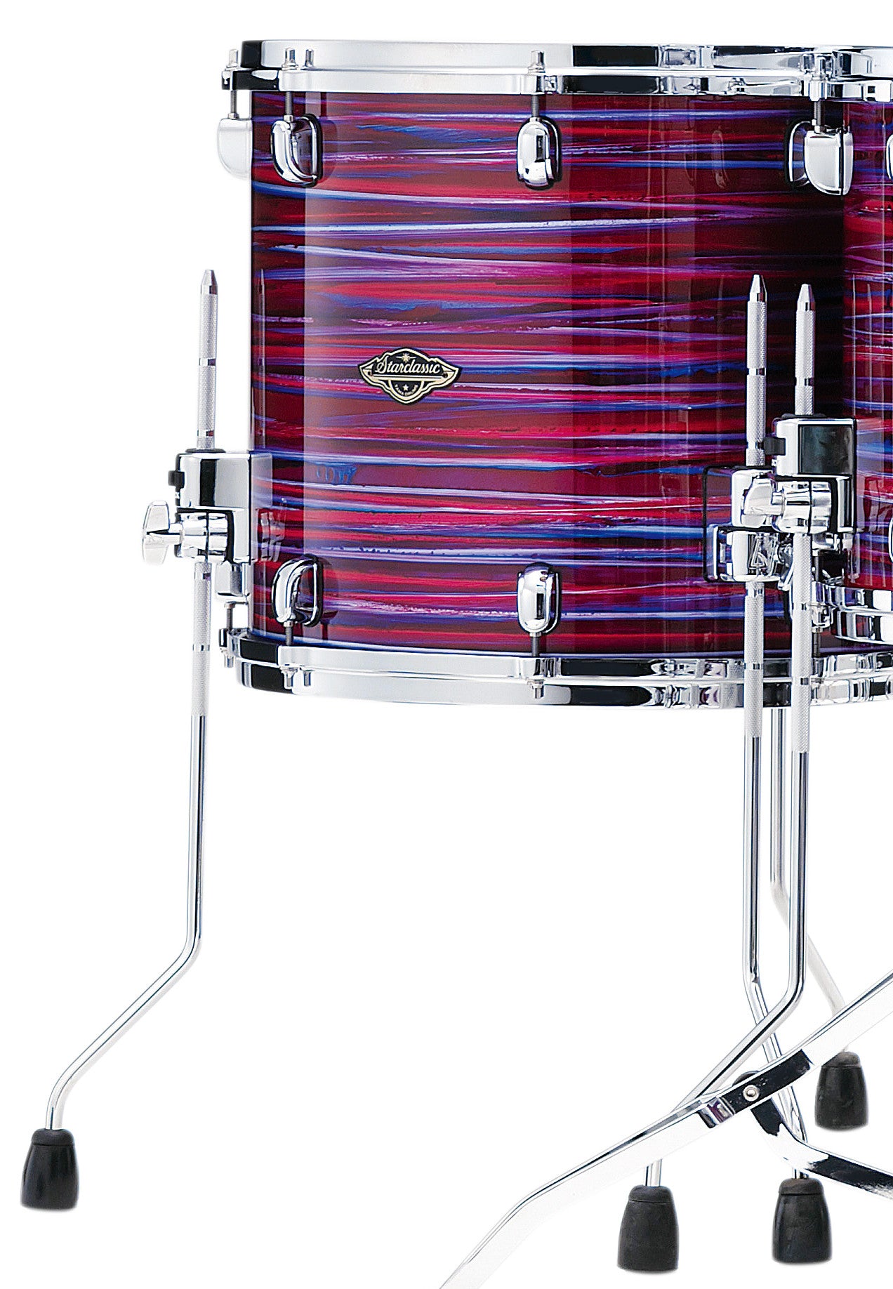 TAMA Starclassic Walnut/Birch Lacquer Floor Tom 14" x 12" - Lacquer Phantasm Oyster/Chrom HW