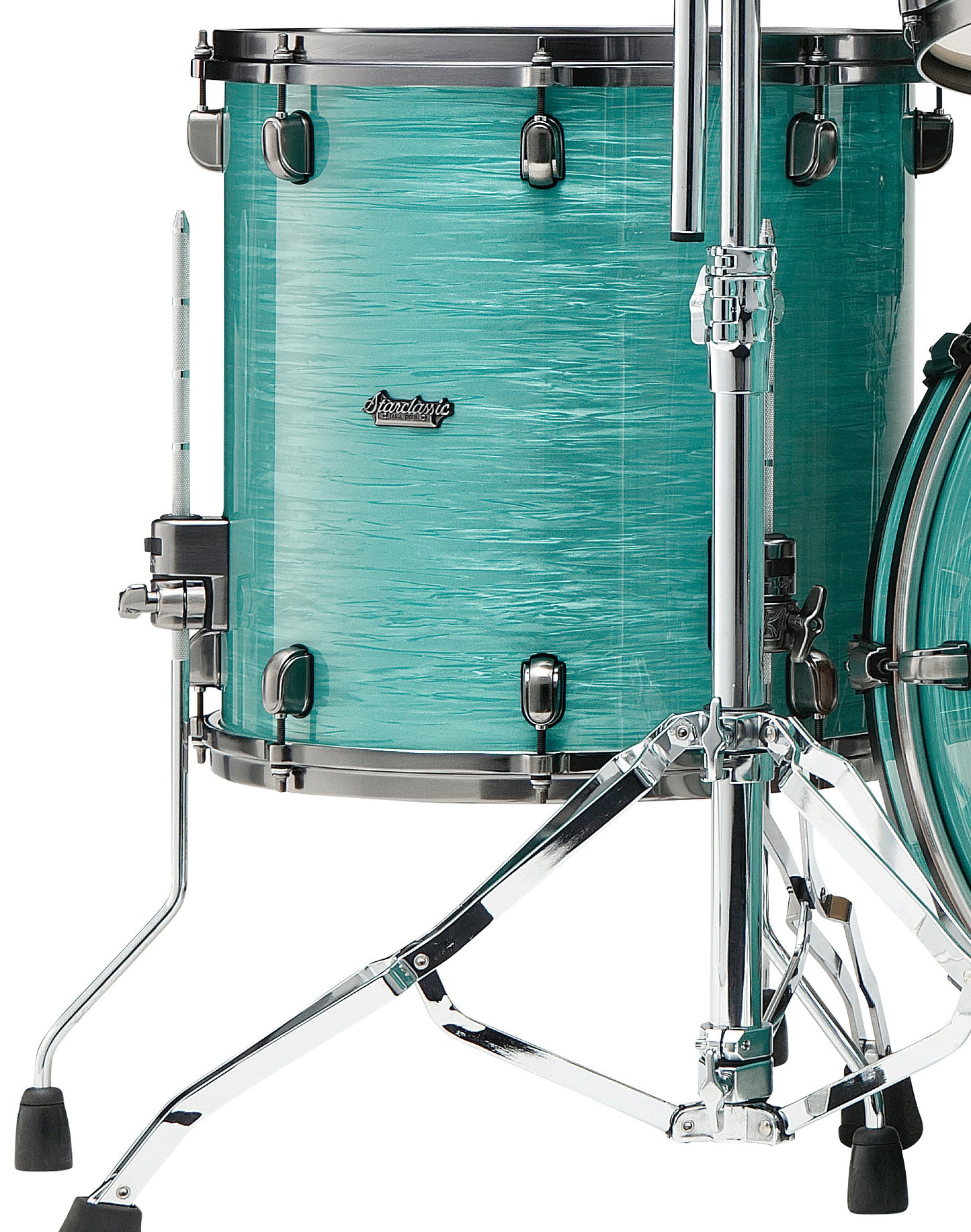 TAMA Starclassic Maple Floor Tom - 14" x 14" Surf Green Silk / Smoked Black Nickel HW