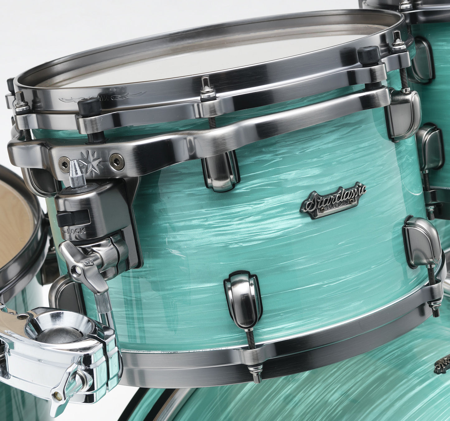 TAMA Starclassic Maple Tom Tom - 8" x 6" Surf Green Silk / Smoked Black Nickel HW