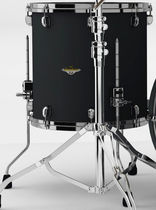 TAMA Starclassic Maple Lacquer Floor Tom 18" x 16" - Flat Black/Black Nickel HW