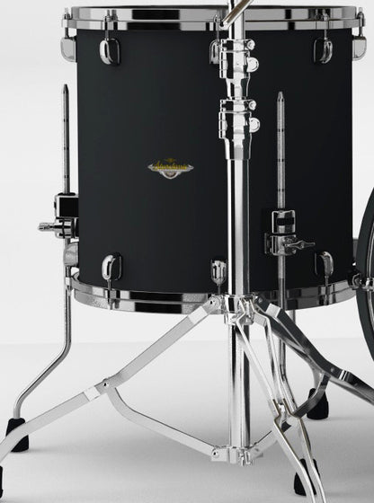 TAMA Starclassic Maple Lacquer Floor Tom 18" x 16" - Flat Black/Black Nickel HW